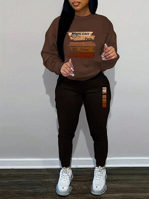 Трикотажный костюм с принтом Nopeday батал Киев - изображение 1