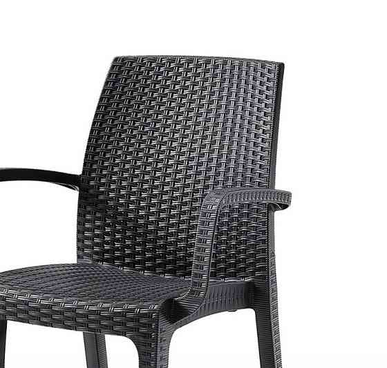 Стілець садовий пластиковий BICA Verona armchair, графіт Київ