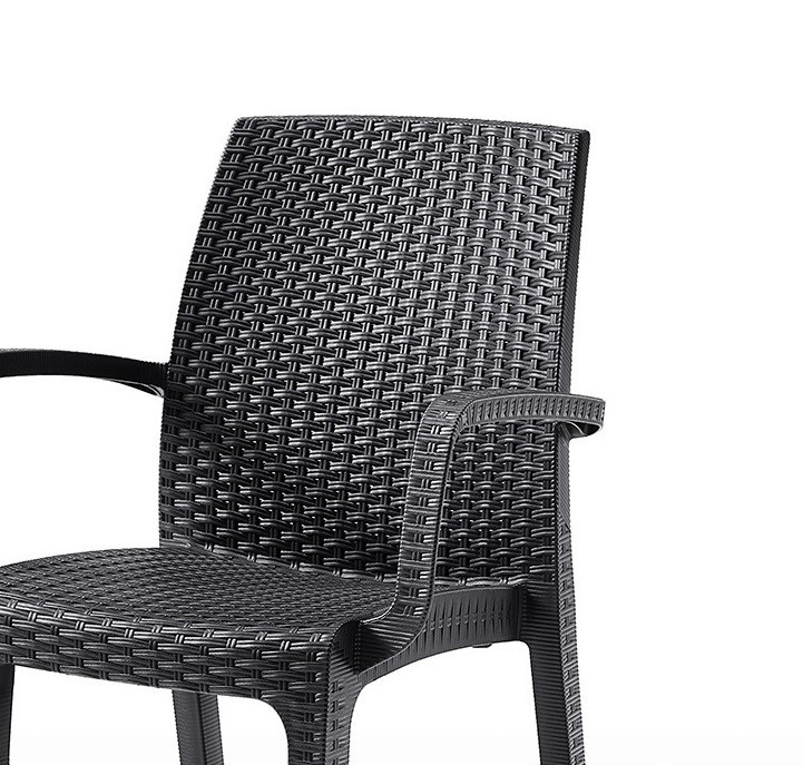 Стілець садовий пластиковий BICA Verona armchair, графіт Київ - фото 2