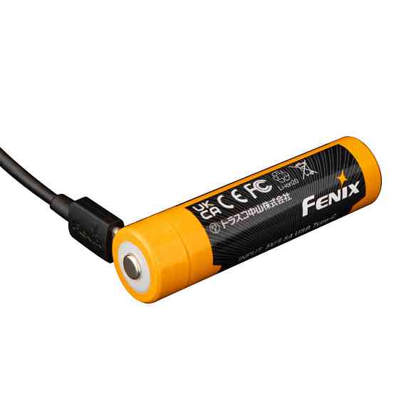 Аккумулятор 18650 Fenix ARB-L18-4000U с зарядкой Type-C (Черно-желтый) Киев