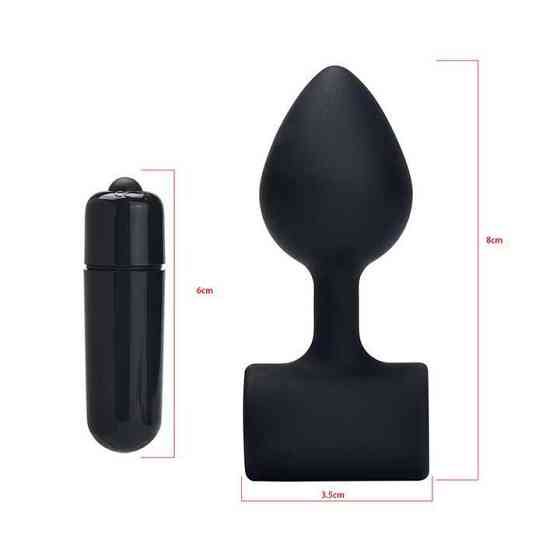 Анальна пробка Rocks Off Petite Sensations 10 режимів вібрації - Чорний - 8*3 см - Анальні іграшки Вінниця