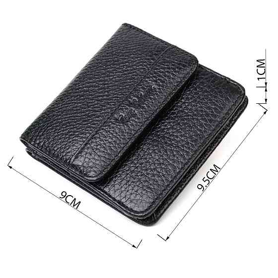 Чоловічий компактний гаманець з натуральної шкіри Tony Bellucci 22040 Чорний Київ