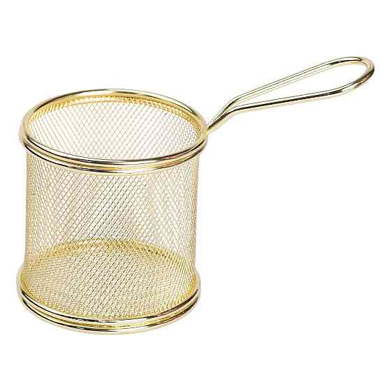 Zhongjing Кошик сервірувальний для картоплі фрі та снеків 9×9×9 см Золота HP-19-5-G Киев