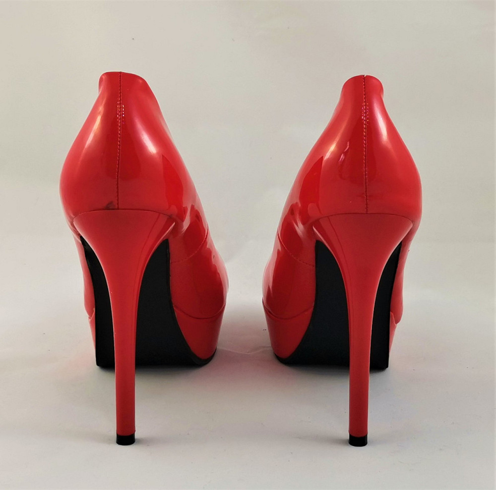 Жіночі Червоні Туфлі на Каблуку Шпильке Лакові Модельні (розміри: 36,38) — 161 Дніпро - фото 5