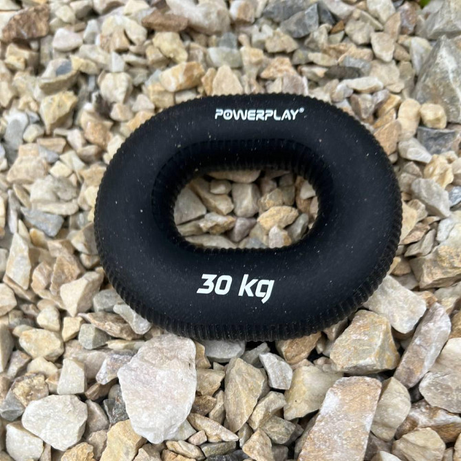 Еспандер кистьовий силіконовий PowerPlay PP-4336 Hand Grip Hard 30 кг. Чорний Кам'янське - фото 4