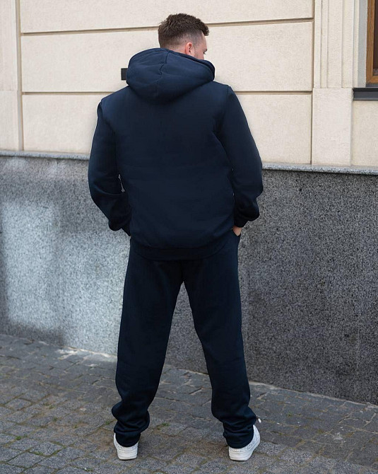 Чоловічий теплий костюм на флісі з хутром Синій 56/58 Харків - фото 3