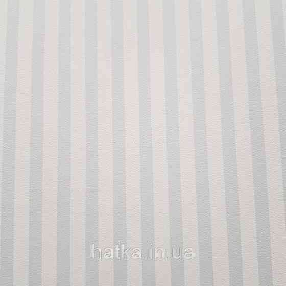 Шпалери флізелінові дитячі еко Lutece Tartine et Chocolat блакитні смуги білі з перламутром Київ