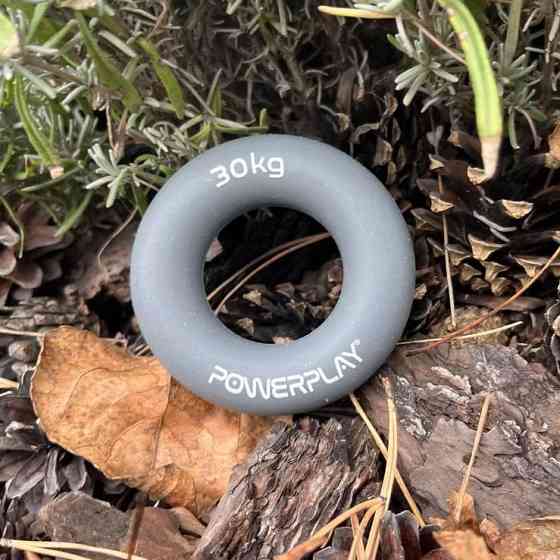 Эспандер кистевой силиконовый PowerPlay PP-4324 Hand Grip Ring X-Hard 30 кг. Серый Киев