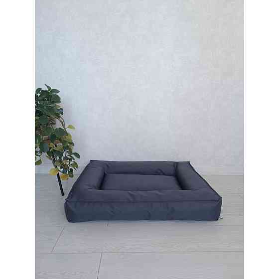 Водонепроникний лежак лежанка спальне місце для тварин зі знімним чохлом графіт L (90см) Київ