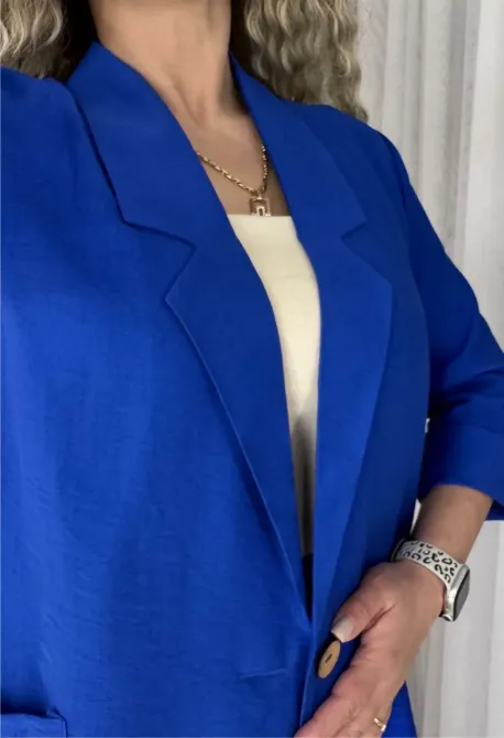 Жіночий літній костюм піджак і брюки палаццо льон жатка Одеса - фото 9