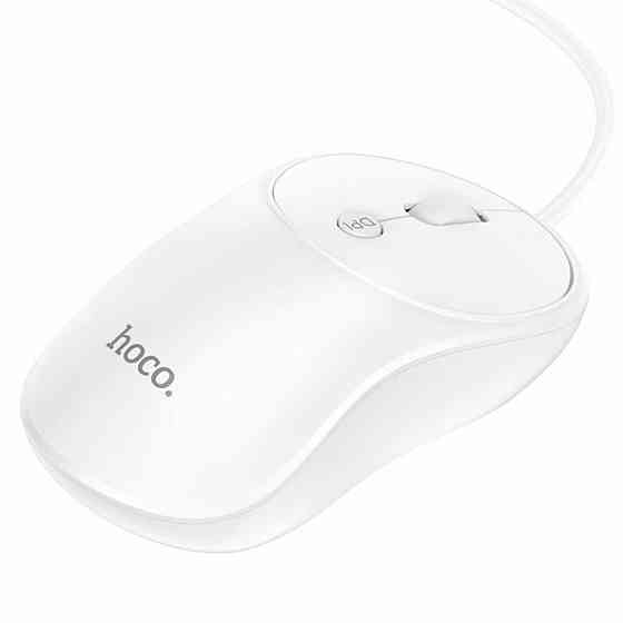 Миша HOCO GM13 Esteem business wired mouse White Киев