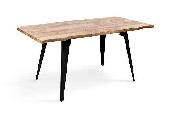 Стіл Лагуна, 120(+40)*80, чорний/штучний шпон MDF Київ