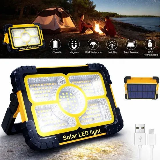 Фонарь аккумуляторный 30W, 3600mAh, Working Lamp JN-882 / Прожектор светодиодный / Лампа на солнечной панели Коломия