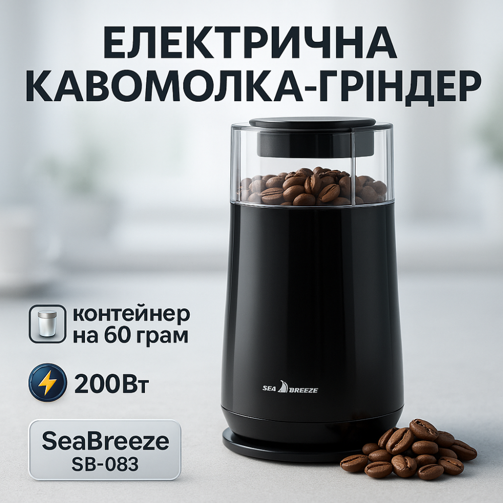 Кавомолка з містким контейнером, Електрична кавомолка для гурманів Зручна для кухні KS-51 Львів - фото 11