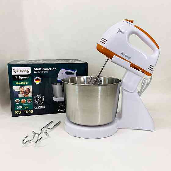 Ручний кухонний міксер для кондитера, Міксер зі змінними насадками стаціонарний Кращий ручний HL-25 Львів
