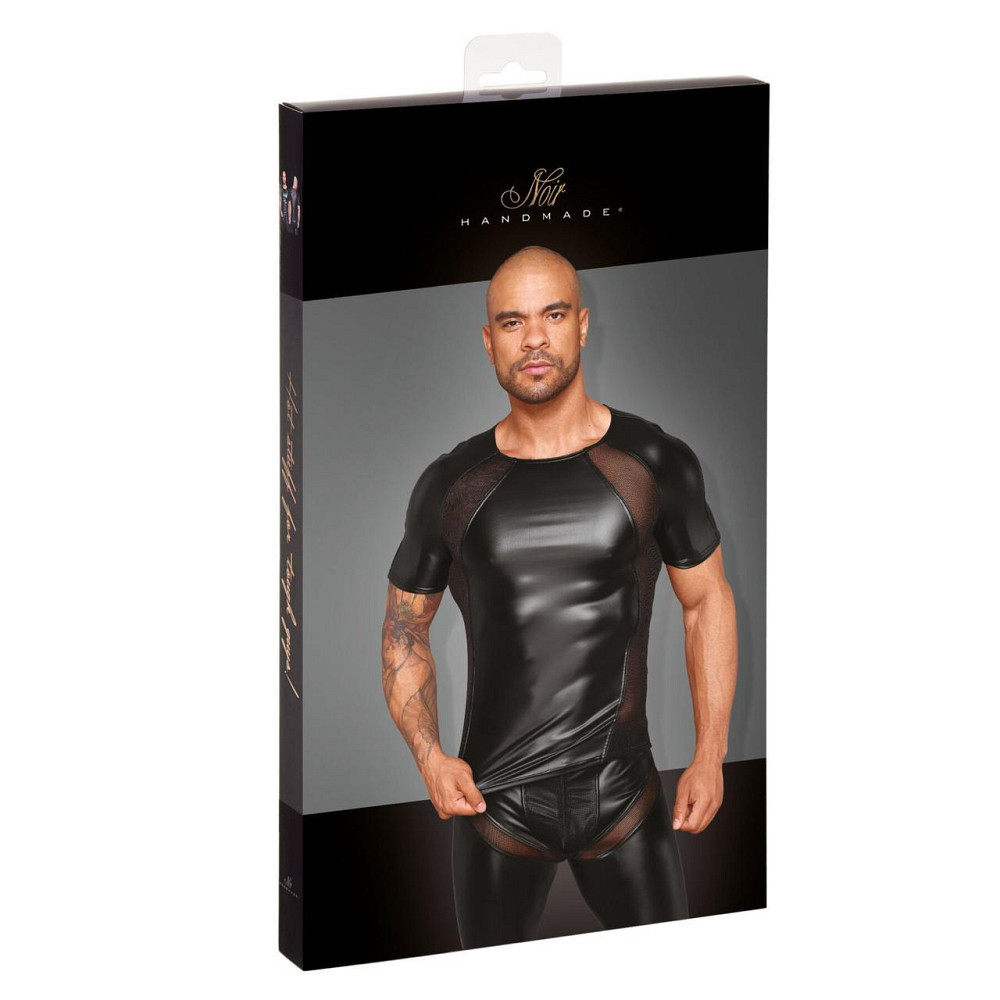 Футболка з мокрим ефектом Noir Handmade H056 Men's T-shirt made of powerwetlook, M Sex Aura Київ - фото 3