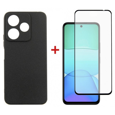 Чохол до мобільного телефона Dengos Xiaomi Redmi 13 4G Carbon + Glass Black (DG-KM-98) Вінниця - фото 1