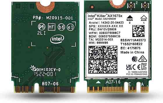 Адаптер Wi‑Fi Intel AX210.NGWG.NVX зелёный Wi‑Fi 6E 2x2 1675 PCIe Bluetooth 5.3 2.4/5/6 ГГц OFDMA MU‑MIMO Киев