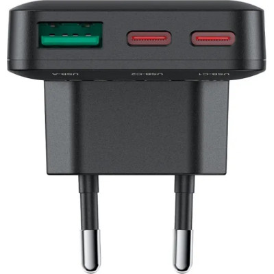 Зарядное устройство Acefast 3xUSB 65W (2xUSB-C+USB-A) Gan A100 Fast Charger Ultra thin black (6974316283492) Винница - изображение 4