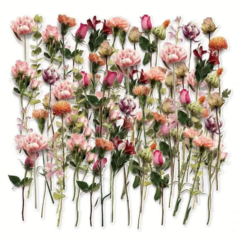 Набор наклеек с розами и цветами – 30 шт водонепроницаемых Киев - изображение 6