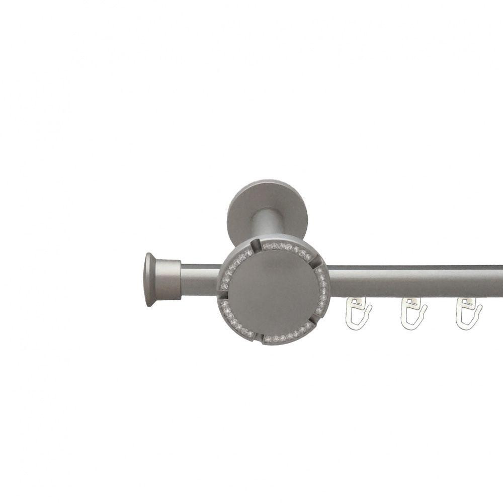 Карниз Orvit Дуо металевий однорядний розета реверс фламо профільна труба  Сатин 19 мм 300 см (6300226) Львов - изображение 1