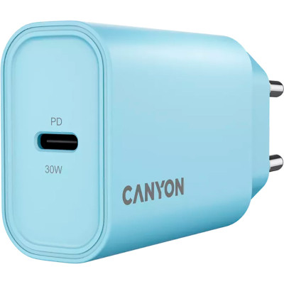 Зарядное устройство Canyon 30CL OnCharge USB-C PD30W Light Blue (CNE-CHA30CLLBL) Винница - изображение 2