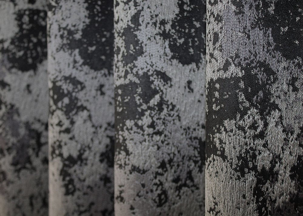 Комплект готовых штор VR-Textil Мрамор Al-7 № 1464ш Серый с черным 150х290 см 2 шт (33-0327) Киев - изображение 7