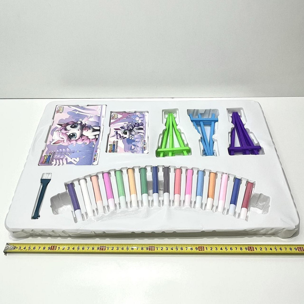 Набір для творчості малюй піском 4FUN Game Club 24 карток 16 кольорів піску 4 мольберти щітка (44323) Чернигов - изображение 3