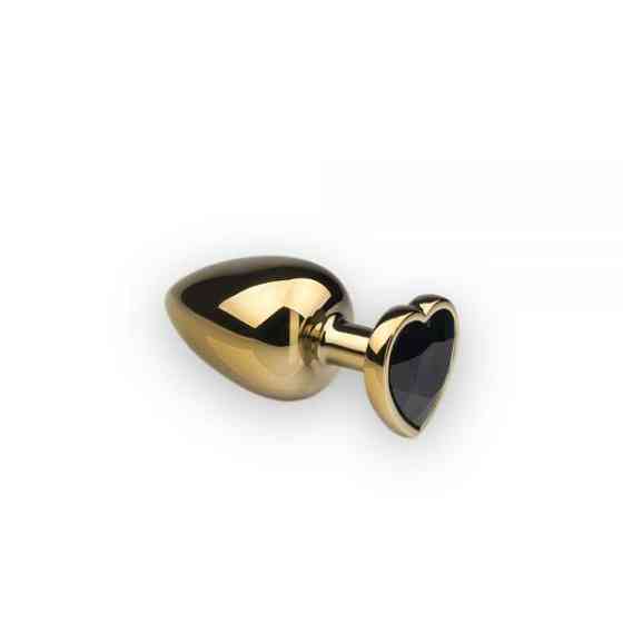 Анальна пробка з серцем Gold Heart Black Diamond, M Sex Aura Київ