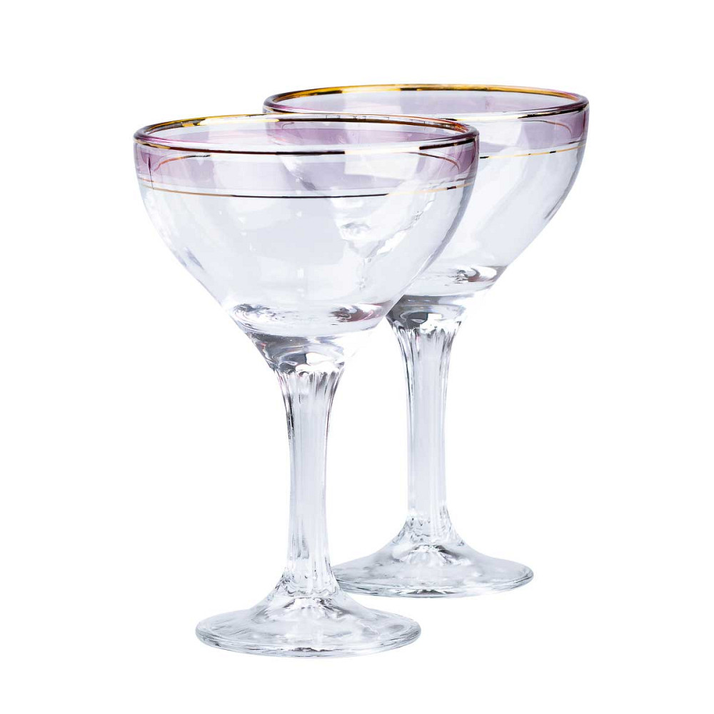 TS Kitchen Набір келихів для коктейлів 2 штуки по 290 мл, рожеві Киев - изображение 2