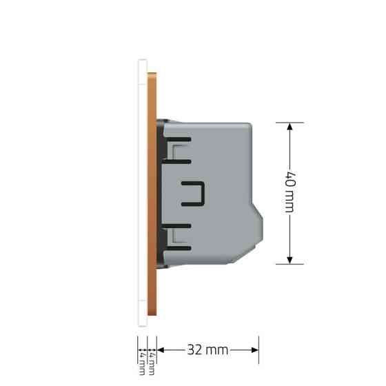 LIVOLO Розумний сенсорний Wi-Fi прохідний/перехресний вимикач 1 сенсор LIVOLO золотий матове ск Коломыя