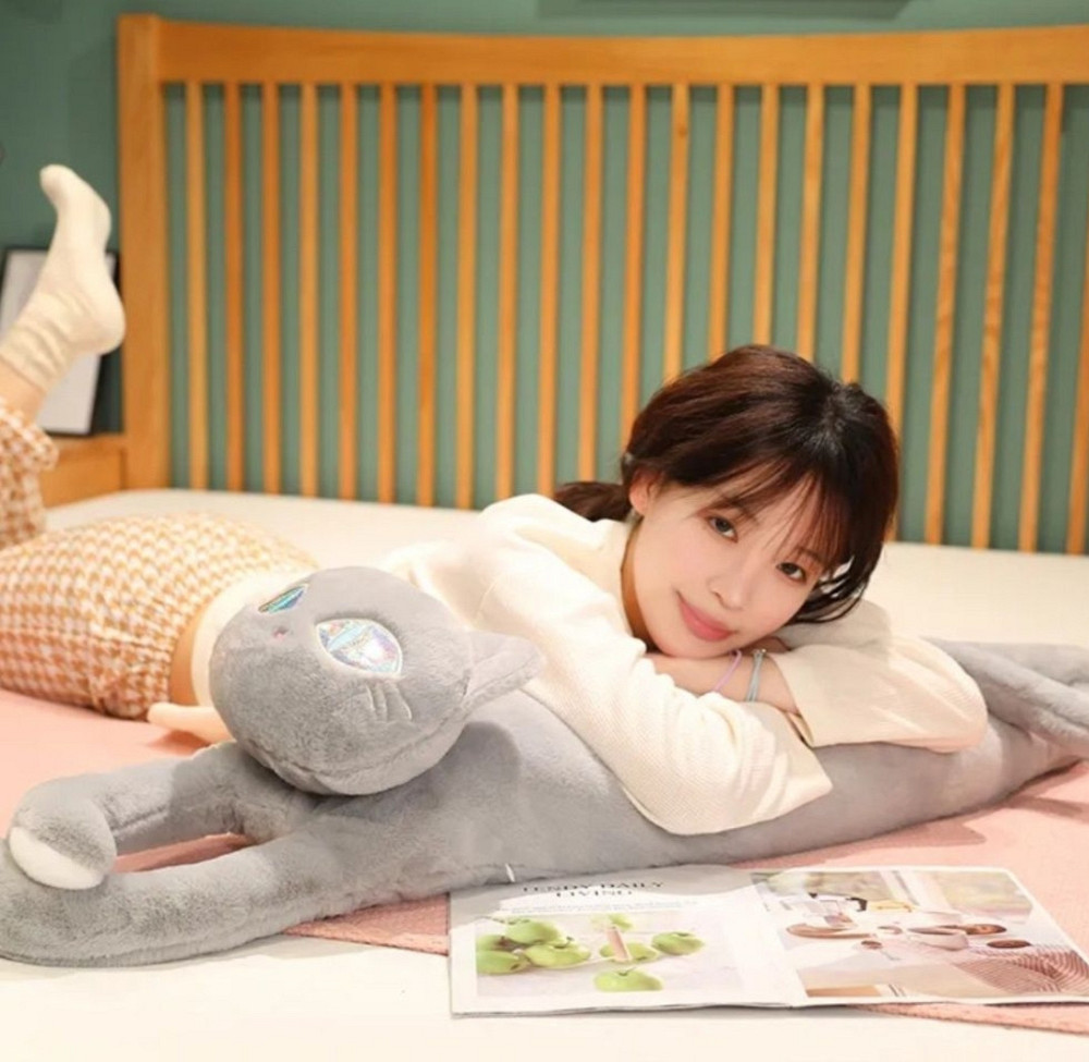 Кот подушка обнимашка 90см серый новый кот батон обнимусь Киев - изображение 2