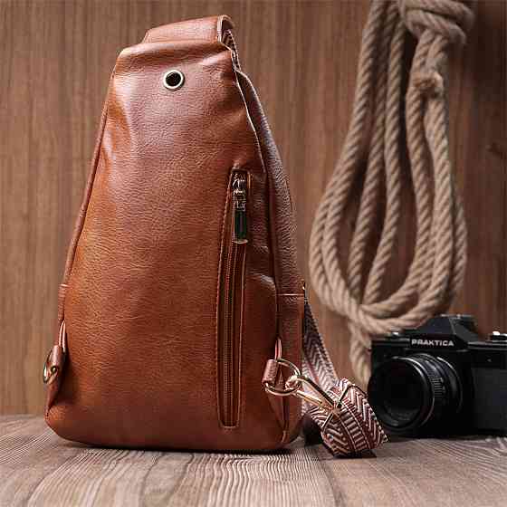 Интересная слинг сумка для женщин из экокожи Рыжий (Vintage) Киев