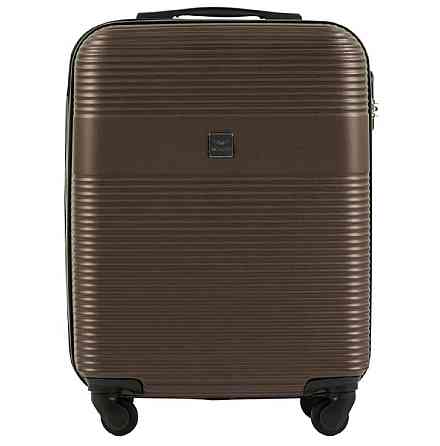 Валіза пластикова WINGS 5398 мікро 52 см коричнева Київ