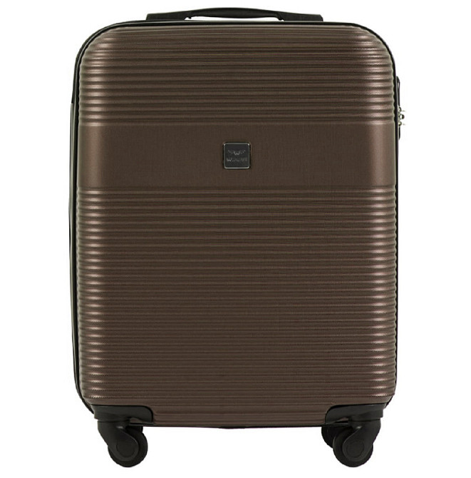 Валіза пластикова WINGS 5398 мікро 52 см коричнева Київ - фото 2