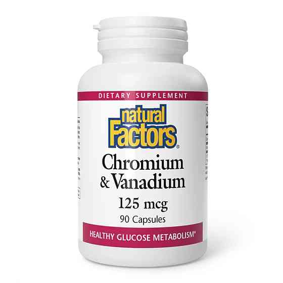Хром и ваннадий Natural Factors Chromium & Vanadium 125mcg 90 капс Киев