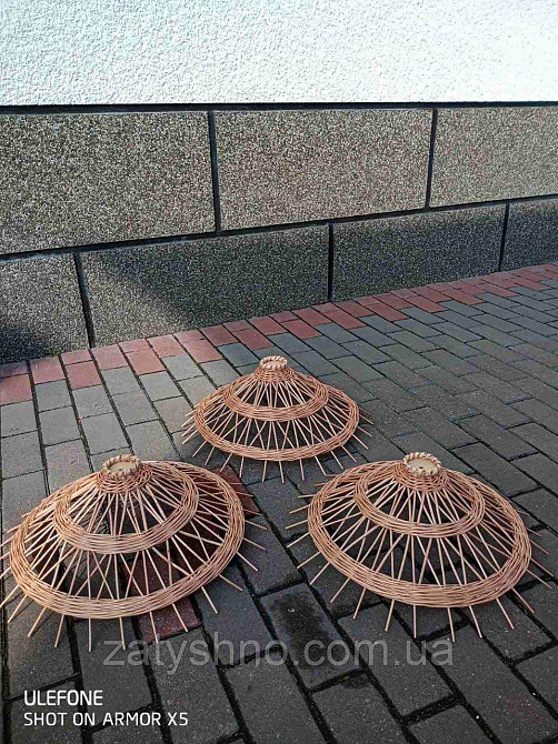 Люстра із лози плетена плоска з візерунком Київ - фото 2