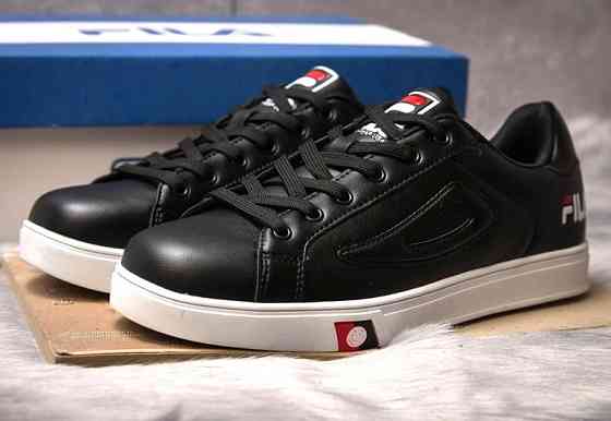 Мужские Кроссовки FILA Черные Белые Кеды Фила Кожаные (размеры: 40,41,42,43,44) Видео Обзор Днепр