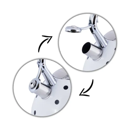 Чайник 3л нержавіюча сталь зі свистком з ручкою "soft-touch" (білий,беж,кавовий) 0695WH KAMILLE Житомир - фото 7