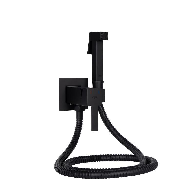 Гігієнічний набір із змішувачем прихованого монтажу Qtap Inspai-Varius QT259710842859NB чорний Київ - фото 1