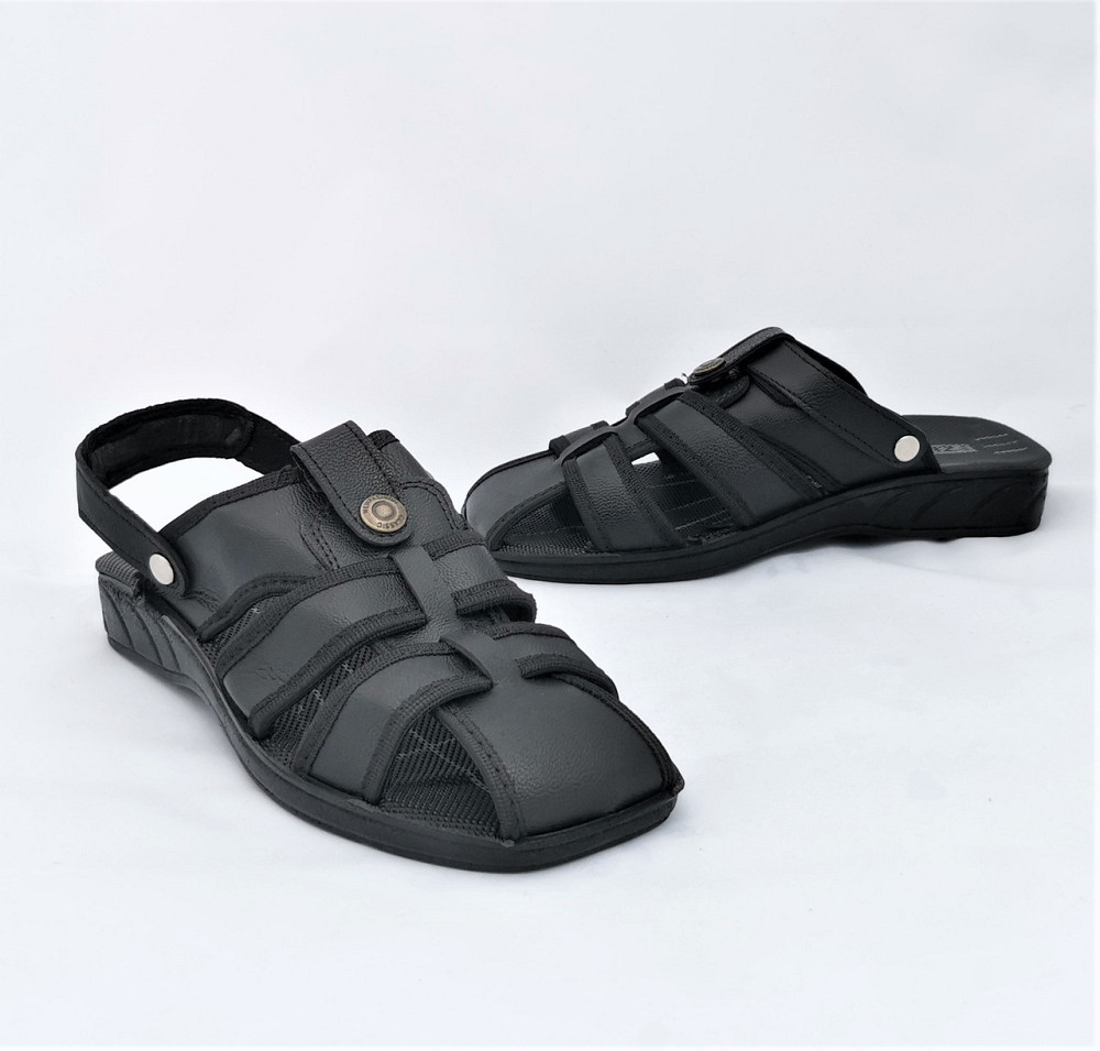 Чоловічі Шльопанці Сандалії Чорні Босоніжки на Липучці Тапочки (розміри: 40) Дніпро - фото 8