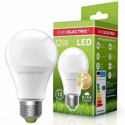 Лампочка EUROELECTRIC LED А60 12W E27 4000K 220V (LED-A60-12274(EE)) Вінниця