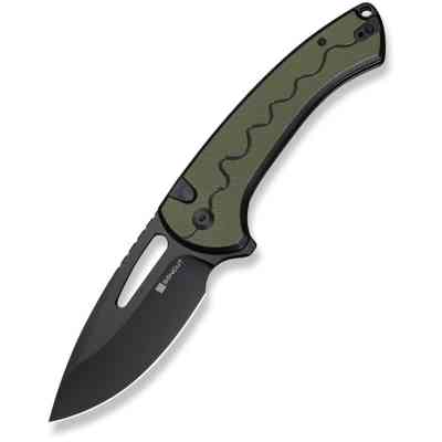 Нож Sencut Squiggy, Black/Green G10, Darkwash (S24082A-2) Винница