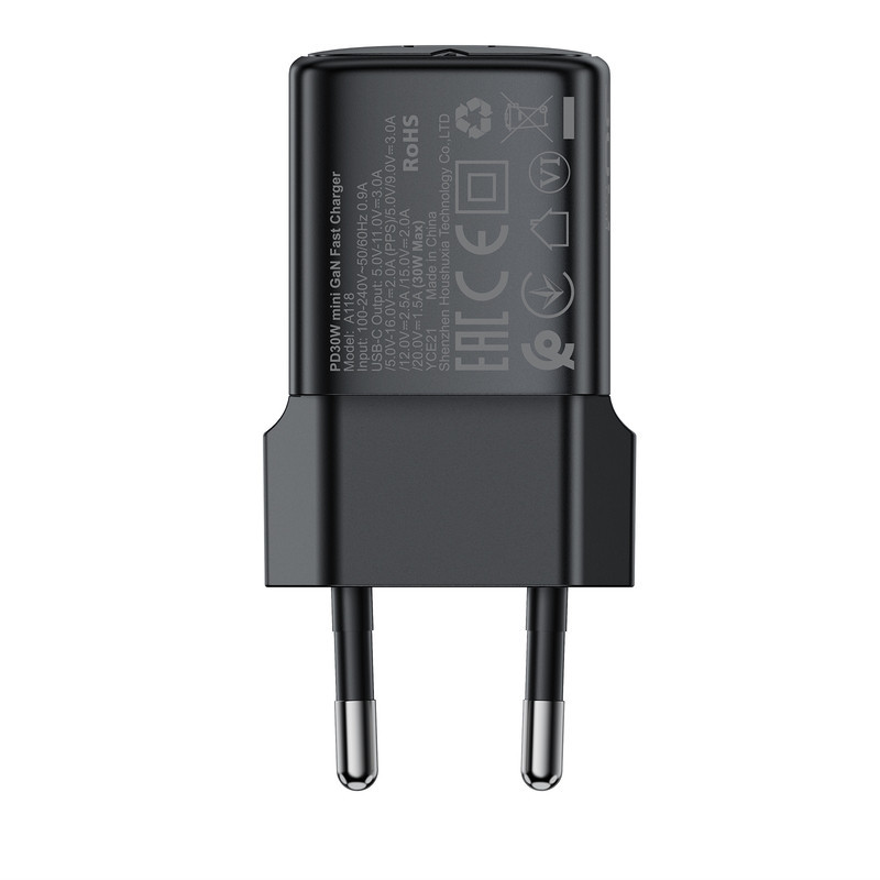 Мережевий зарядний пристрій ACEFAST A118 PD30W mini GaN USB-C fast charger Київ - фото 6