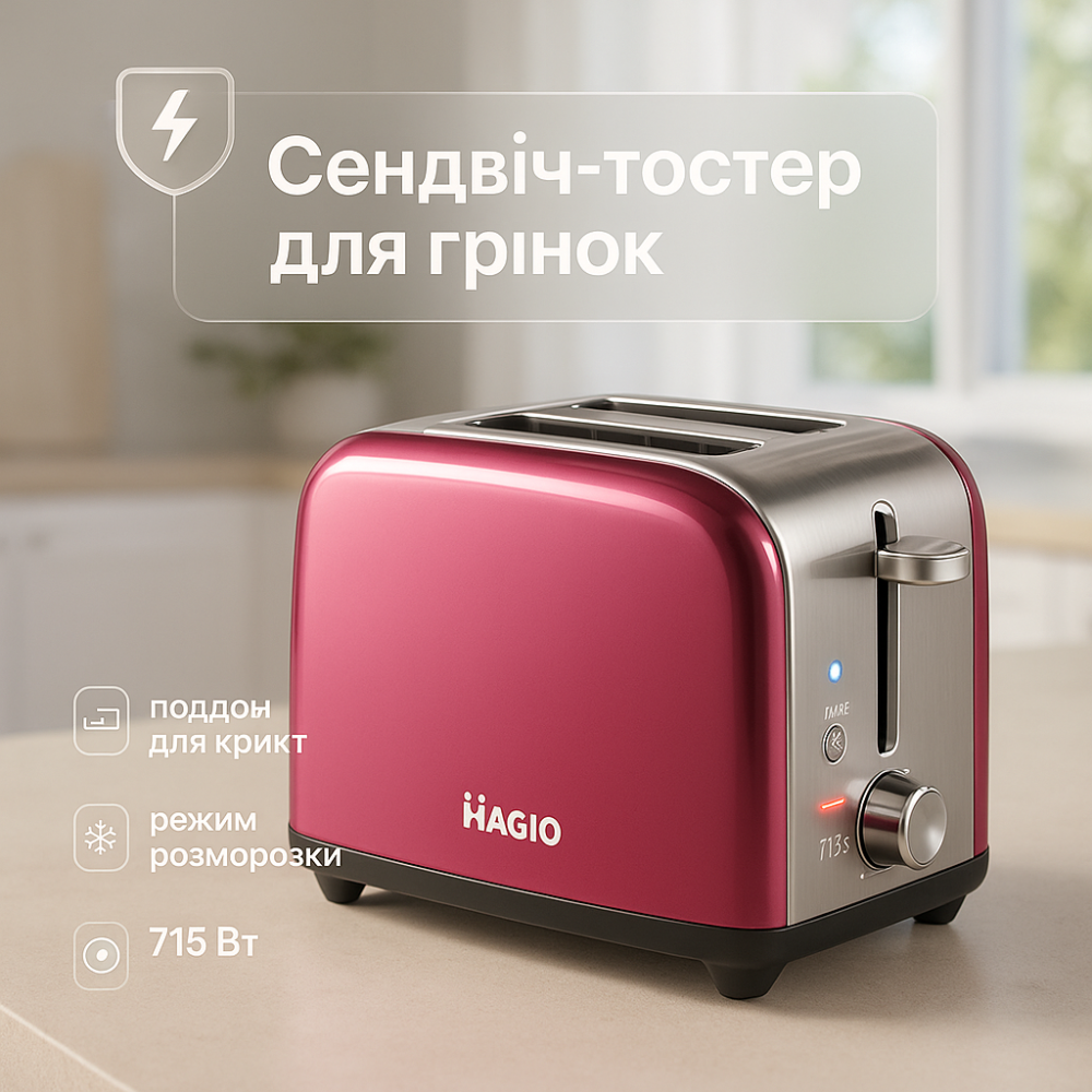 Тостер хорошего качества Magio MG-286, Тостер для замороженного хлеба Качественный сэндвич SA-23 Львов - изображение 20