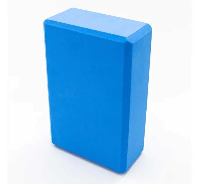 Блок для йоги, йога блок, кубик для фітнесу та розтяжки Profi Синий Бровары - изображение 2