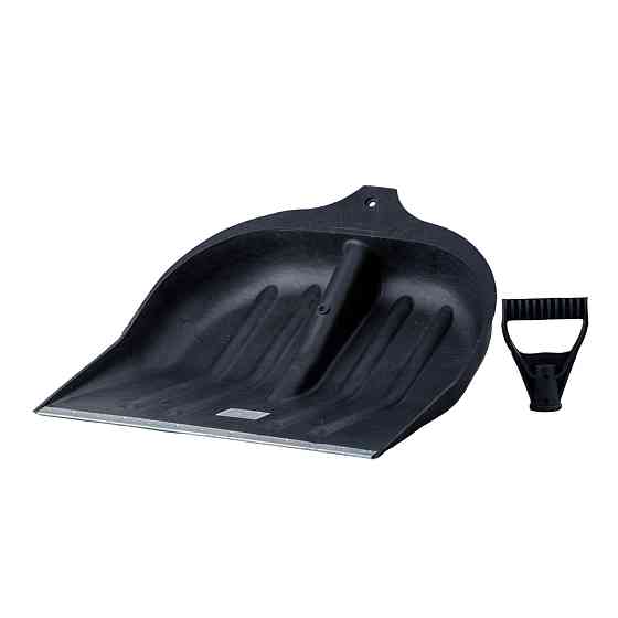 Grad Лопата для снега/зерна пластиковая с оцинкованной планкой Lite 490×495мм (черная) GRAD (50 Коломия