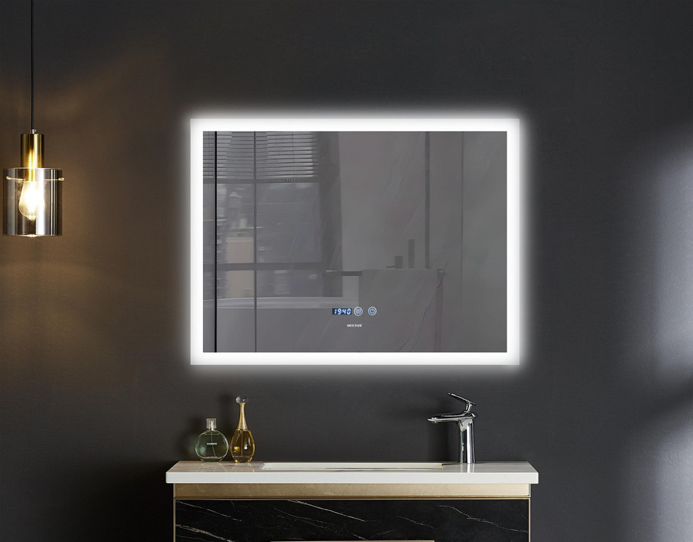 Дзеркало Mixxus FLAT MR04-100x80 з LED Touch, Anti-fog, димером, регулюванням яскравості, годиннико  ( MI6927 ) 35418 Харків - фото 2