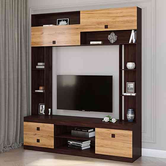 Стенка для гостиной Эверест Соната венге темный + дуб крафт золотой (DTM-2251) Львов