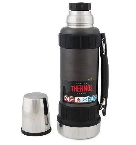 Вакуумний термос із ручкою 1.2 літра Thermos "Work Liter Svart" (180010) Нержавіюча сталь Нововолинськ - фото 1